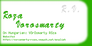 roza vorosmarty business card