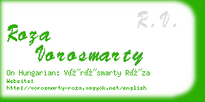 roza vorosmarty business card